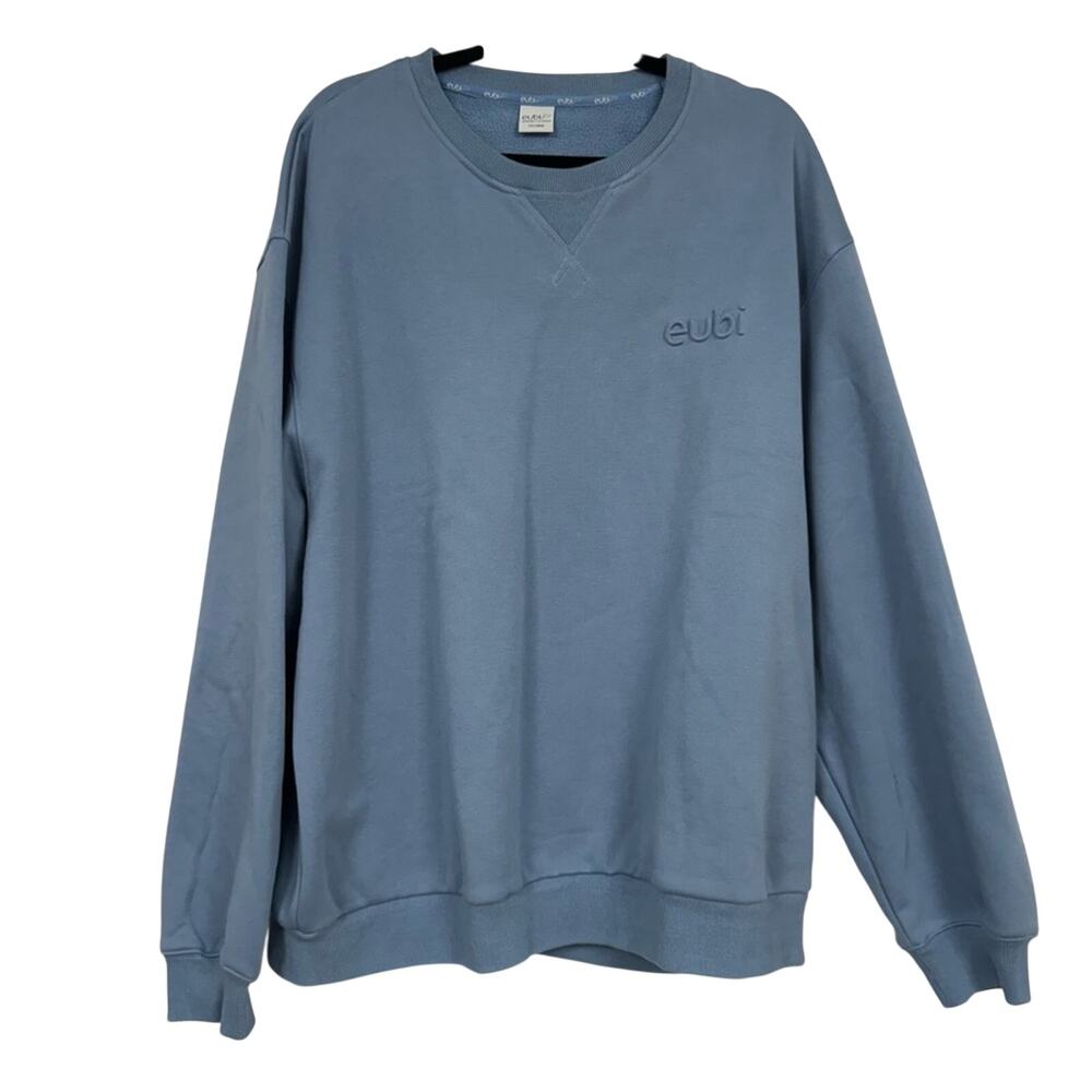 Eubi Melbourne Light Blue Pullover Sweatshirt Womens XXL Casual Comfort Warm